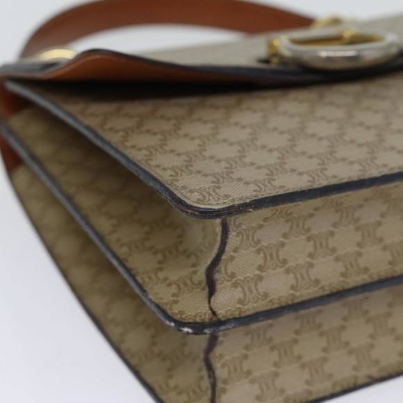 CELINE Macadam Canvas Hand Bag Beige Auth 73851 - Picture 8 of 16